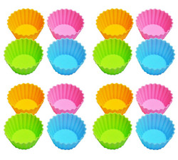 4 Set 4 pcs Silicon Baking Cup Cake Mold Lunch Bento Box Food Divider