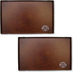 Set of 2 Japanese Plastic Lacqured Tea Sake Sushi Serving Tray