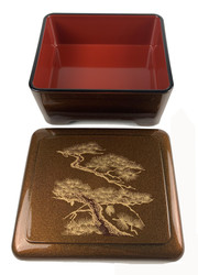 12 pcs Japanese Gold Pine Lacquered Lunch Bento Unagi Don Box 12 pcs Japanese Gold Pine Lacquered Lunch Bento Unagi Don Box