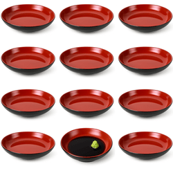 12 Pack Japanese Red Black Soy Sauce Dish Dipping Bowls for Sushi Dinner 3.25 inch 12 Pack Japanese Red Black Soy Sauce Dish Dipping Bowls for Sushi Dinner 3.25 inch