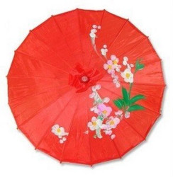3 Pack Red Chinese Nylon Umbrella Parasol Photography Kids Size 22 inch