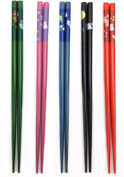 10 Pack 5 Pair Bamboo Chopsticks 5 Color Usagi Bunny 9 inch Gift Set Dishwasher Safe