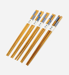  2 Pack 5 Pair Bamboo Chopsticks Set Reusable Wooden Chop Sticks Dishwasher Safe 9 inch