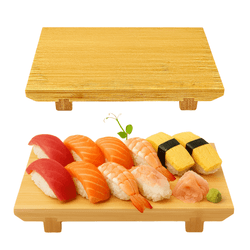 2 Pack Japanese Bamboo Sushi Geta Plates – 9.75×6 Inch Serving Boards & Multi-Purpose Stands 2 Pack Japanese Bamboo Sushi Geta Plates – 9.75×6 Inch Serving Boards & Multi-Purpose Stands