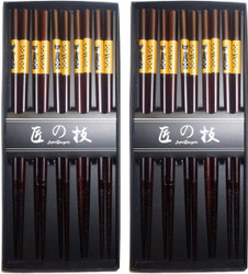 2 Pack 5 Pair Bamboo Reusable Chopsticks Wood Chop Sticks Gift Boxed Set Cute Black Cat Pattern Dishwasher Safe 9 inch 2 Pack 5 Pair Bamboo Reusable Chopsticks Wood Chop Sticks Gift Boxed Set Cute Black Cat Pattern Dishwasher Safe 9 inch