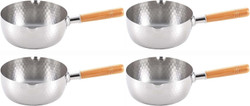 4 Pack Stainless Steel Yukihira Saucepans 18cm Cooking Pot 1.7 Quart Made in Japan