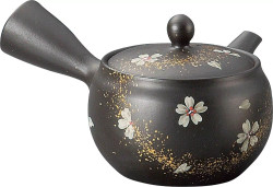 Tokoname Y510 Fusen Black Nadesico Belt Teapot Black 9.5 fl oz