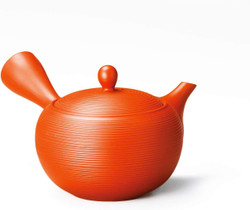 Tokoname Ware Fusen Shudo Round Line Step Teapot Tea 11.8 fl oz 350 ml