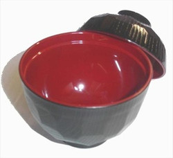 Set of 2 Miso Soup Bowl with Lid Japanese Rice Bowl Traditional Plastic Lacquered Black and Red Bowl Made in Japan Set of 2 Miso Soup Bowl with Lid Japanese Rice Bowl Traditional Plastic Lacquered Black and Red Bowl Made in Japan