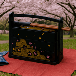 Japanese Three-Tier Bento Box with Chopsticks – Sakura Cherry Blossom Lacquered, Made in Japan Japanese Three-Tier Bento Box with Chopsticks – Sakura Cherry Blossom Lacquered, Made in Japan