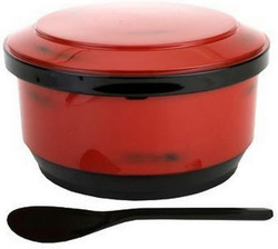 Japanese Red Rice Serving Bowl with Lid and Scoop – 6.5" Japanese Red Rice Serving Bowl with Lid and Scoop – 6.5"