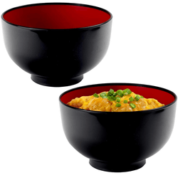 Set of 2 Japanese Soup Bowls – 38 fl oz Ramen, Udon, Pho, Rice & Cereal Bowls, Black & Red, Made in Japan Set of 2 Japanese Soup Bowls – 38 fl oz Ramen, Udon, Pho, Rice & Cereal Bowls, Black & Red, Made in Japan