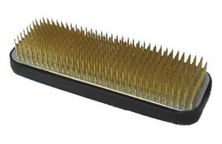 Japanese Ikebana Kenzan Flower Frog for Flower Arrangements Brass Floral Arranging Pin Needle Holder Made in Japan, 5-1/8" x 1-5/8"