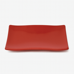 Black/Red Melamine Sushi Plate 8×5.5 – Restaurant Quality