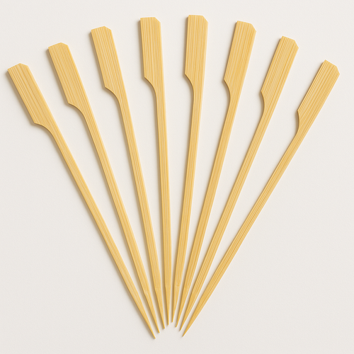100 PCS 7-Inch Bamboo Paddle Skewers – Flat Teppo Gushi Skewers for Yakitori, Kabobs, BBQ, Appetizers, Cocktails, Fruits, Fondue & Outdoor Grilling 