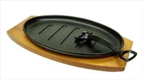 Cast Iron Sizzling Steak Plate Large