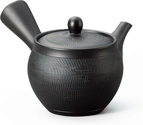 Tokoname Ware Akikitsu Fine Pottery Teapot Black Mud Biri