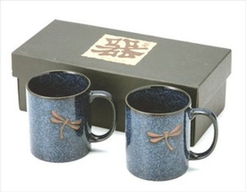 Dragonfly Porcelain Coffee Mug Set