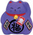 Japanese Ceramic Maneki Neko Feng Shui Fortune Lucky Cat Collectible Figurine Made in Japan, Promote Prosperity, Lavender