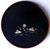 Japanese Sushi Dinner Serving Plate Round Black Bunny