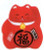 Japanese Ceramic Maneki Neko Feng Shui Fortune Lucky Cat Collectible Figurine Made in Japan, for Greater Fame and Successful Career, Red