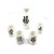 Porcelain Ceramic Fortune Victory Love Longevity  Sake Set 4 Cups 1 Bottle