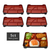 Red and Black Japanese Lacquered Bento Box – 6 Compartments, 5 ct, Made in Japan