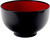  10 Japanese Soup Bowls, 38 fl.oz Plastic Bowl Black and Red Color Made in Japan
