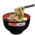  10 Japanese Soup Bowls, 38 fl.oz Plastic Bowl Black and Red Color Made in Japan
