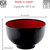  10 Japanese Soup Bowls, 38 fl.oz Plastic Bowl Black and Red Color Made in Japan