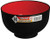  10 Japanese Soup Bowls, 38 fl.oz Plastic Bowl Black and Red Color Made in Japan