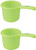2 Pack Green Plastic Water Ladles Bath Ladle Dipper Filipino Tabo Flat Bottom Bath Water Scoop Made in Japan