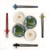 4 Pieces Porcelain Chopstick Rest Origami Crane Shape Holder White Blue Black Red Color