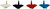 4 Pieces Porcelain Chopstick Rest Origami Crane Shape Holder White Blue Black Red Color