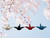 4 Pieces Porcelain Chopstick Rest Origami Crane Shape Holder White Blue Black Red Color