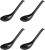 Share 4 Pcs Japanese Black Soup Spoons with Hook Black 6.5 inch 