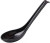 8 Pcs Japanese Black Soup Spoons with Hook Black 6.5 inch
