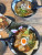 4 Pack Black Melamine Japanese Chinese Soup Spoon with Hook 6.25 inch