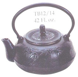 Black Bamboo Cast Iron Teapot 42oz