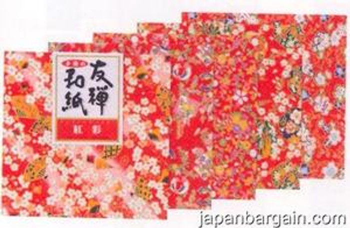 Origami Yuzen Washi Chiyogami Paper 15cm 5 sheets Origami Yuzen Washi Chiyogami Paper 15cm 5 sheets