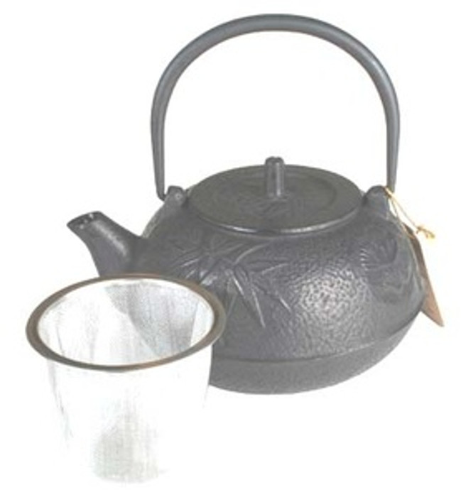 Black Bamboo Pine Plum Cast Iron Teapot 18oz Black Bamboo Pine Plum Cast Iron Teapot 18oz