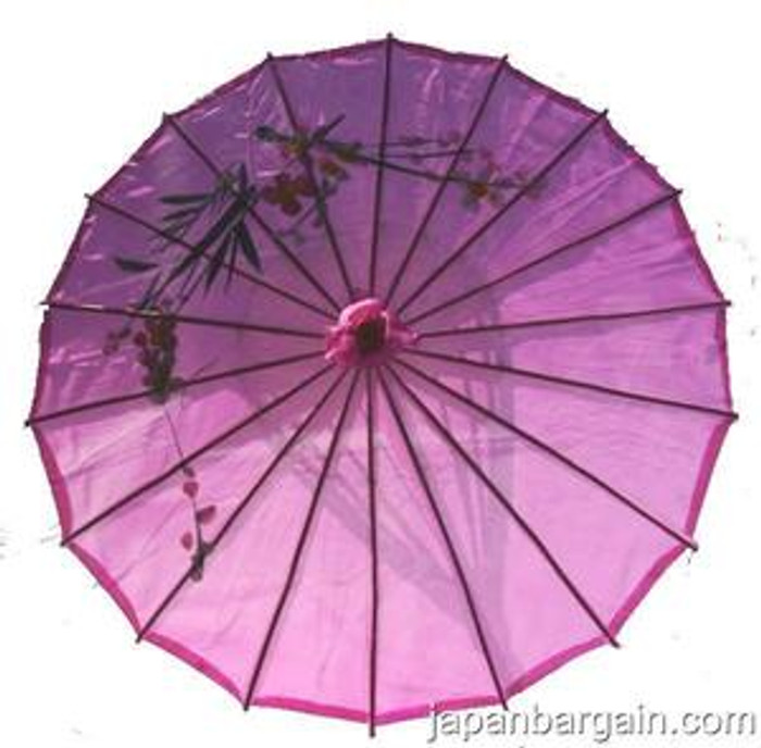 Purple Transparent Chinese Parasol 22in Purple Transparent Chinese Parasol 22in