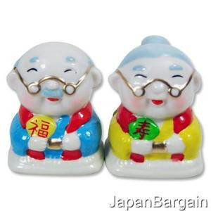 Porcelain Japanese Doll Ojisan Obaasan Figurine