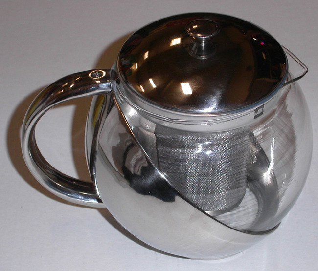 Stainless Steel Glass Teapot