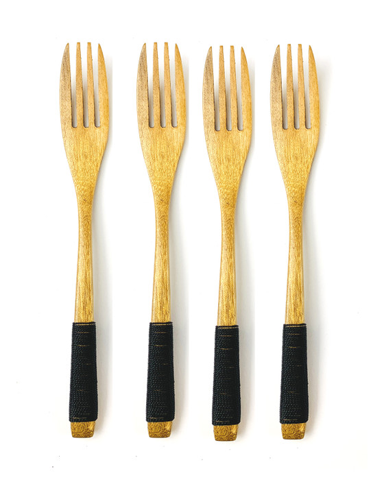 Wooden Dinner Forks Japanese Style Reusable Wooden Forks for Eating Dessert Salad Appetizer Snack Fruit 7-3/4 inch, Set of 4 Wooden Dinner Forks Japanese Style Reusable Wooden Forks for Eating Dessert Salad Appetizer Snack Fruit 7-3/4 inch, Set of 4