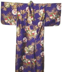 Japanese Women's Kimono Robe w/ Peacock