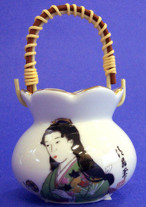 Porcelain Geisha Toothpick Holder D