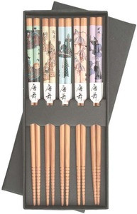 Bamboo Chopsticks Gift Set Japanese Dancing