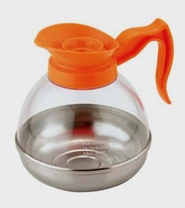 Tea Coffee Decanter Serving Pot 64oz Orange