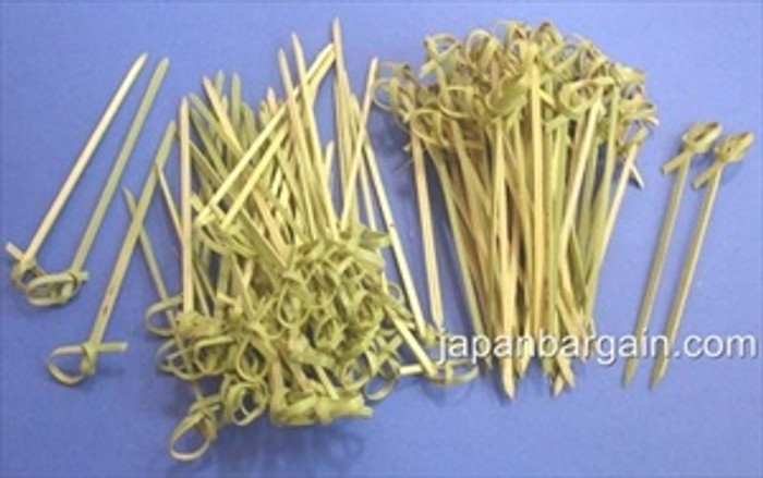 Bamboo Cocktail Picks Skewers for Appetizer Snack Sandwich Finger Food Tapas Fruit Kabob BBQ Hors D’oeuvre Twisted End Knotted Bamboo Sticks, 4 inch, 50pcs Bamboo Cocktail Picks Skewers for Appetizer Snack Sandwich Finger Food Tapas Fruit Kabob BBQ Hors D’oeuvre Twisted End Knotted Bamboo Sticks, 4 inch, 50pcs